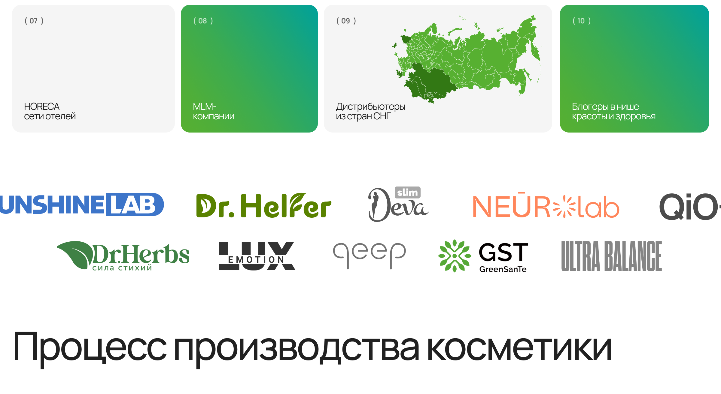 Страница косметики